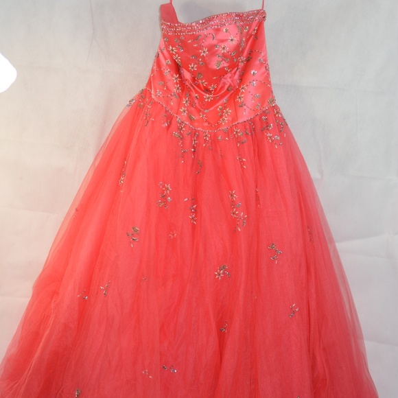 PROM PINK TULLE BEADS SEQUINS SZ 20 ALYCE Designs. - Picture 1 of 11